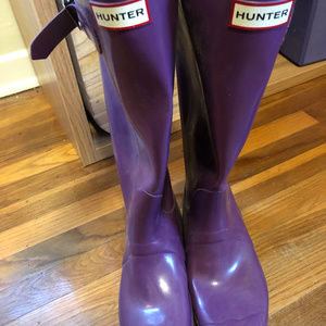 Hunter purple rain boots